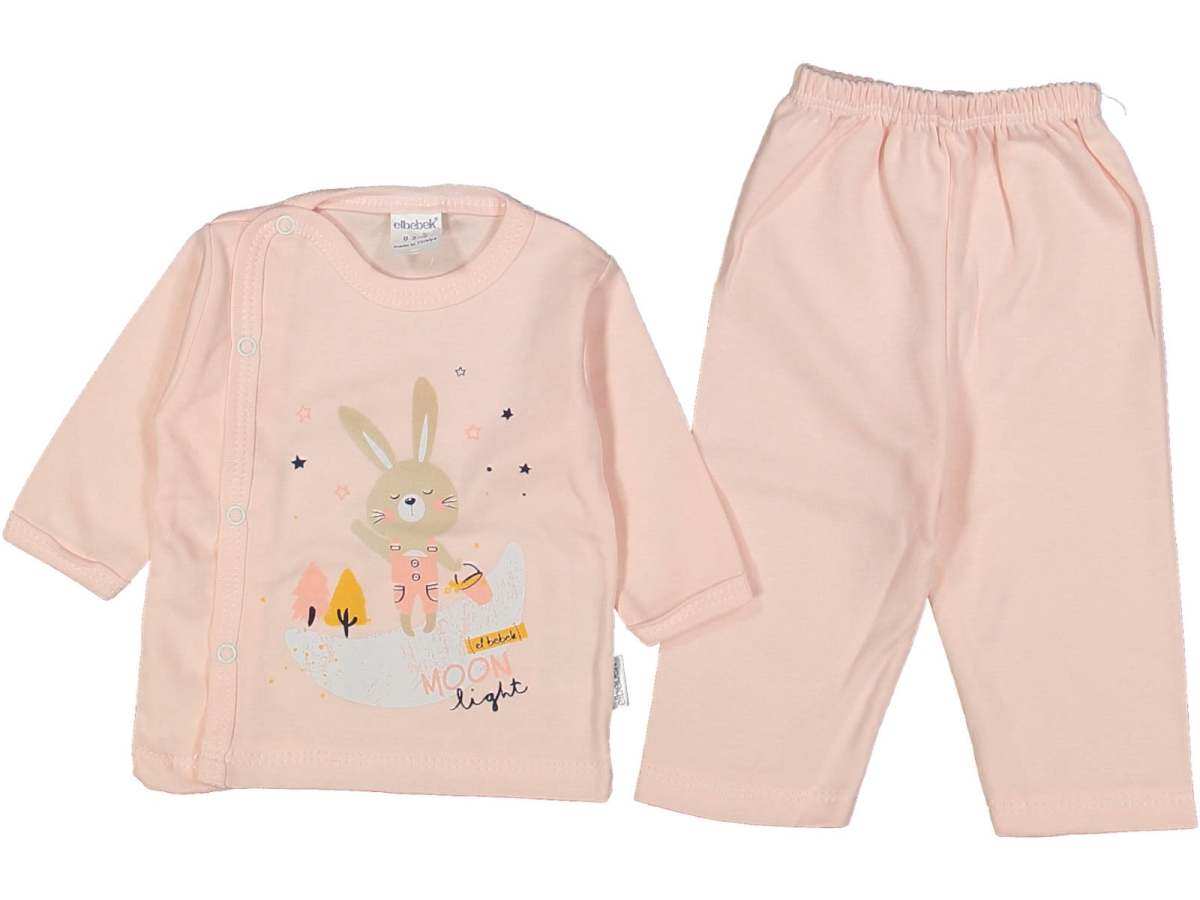 UNISEX 1/3 AY MOON LİGHT TAVŞAN BASKILI 2Lİ ZIBIN