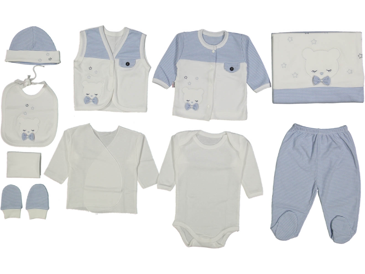 UNISEX 1/3 AY PAPYONLU AYI 10LU ZIBIN SET