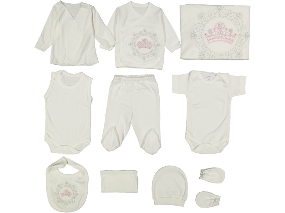 UNISEX 1/3 AY TAÇ NAKIŞLI 10'LU ZIBIN SETİ