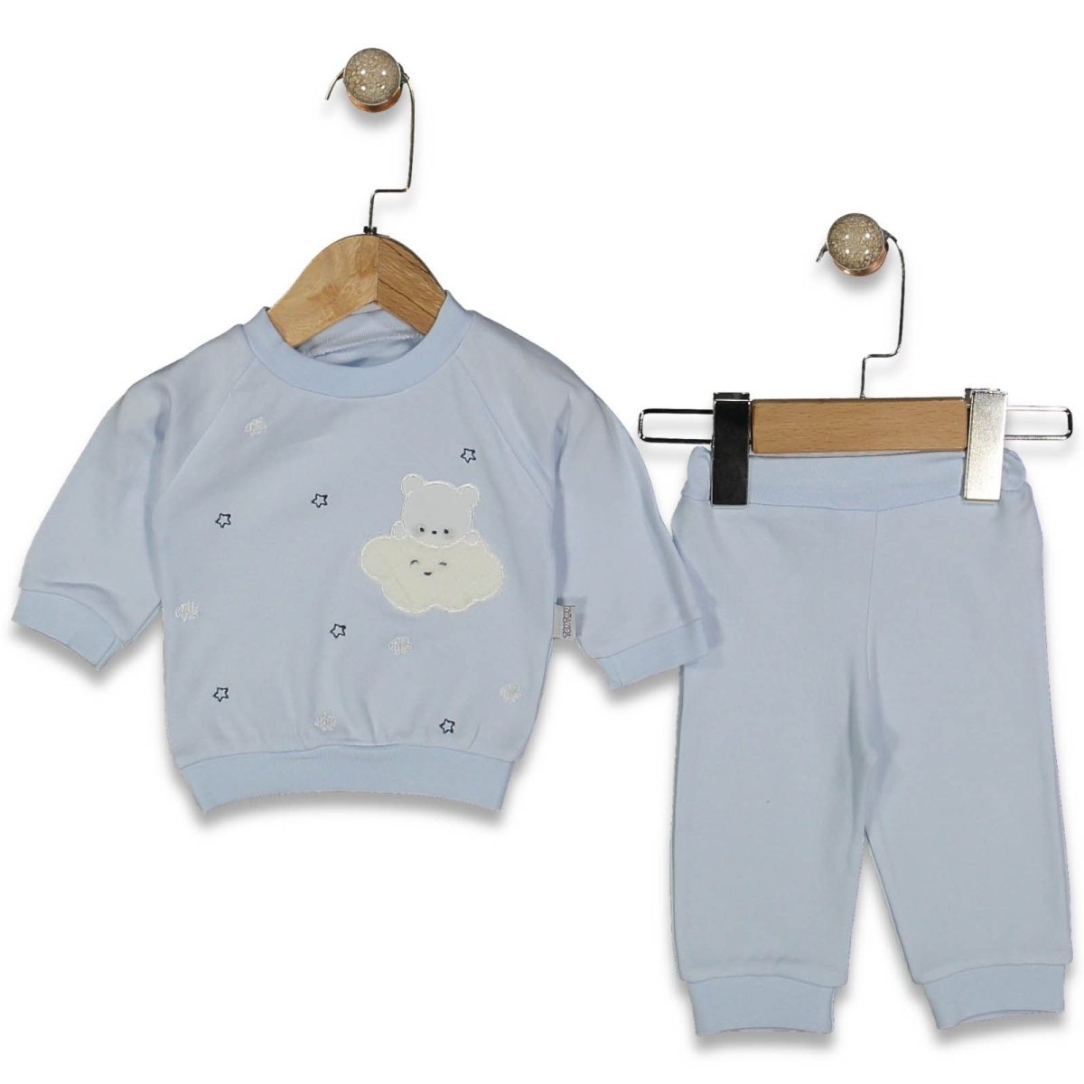 UNISEX 1/3 AY YILDIZ  BULUTLU AYI ZIBIN SETİ