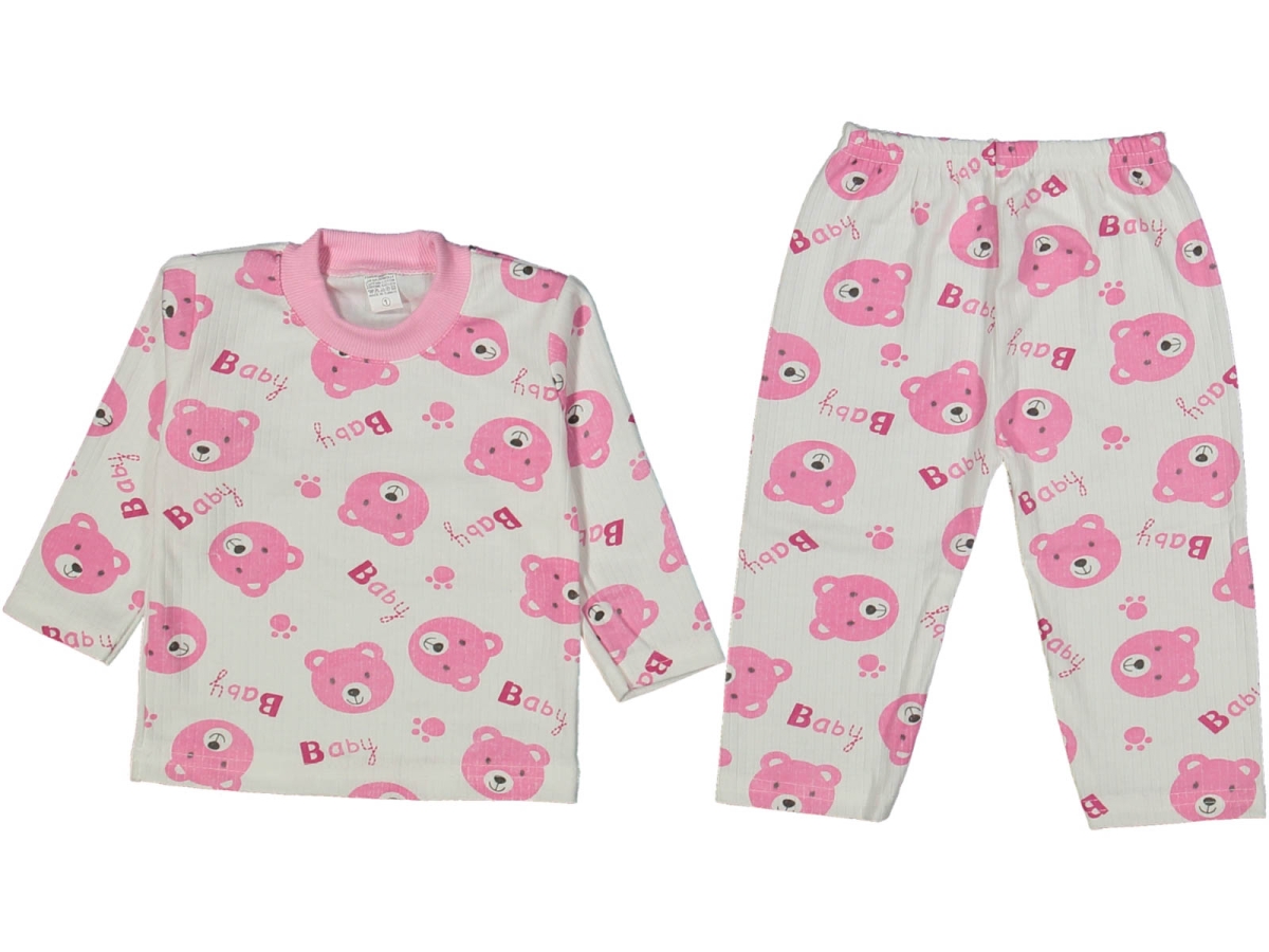 UNİSEX 1/3 YAŞ AYI BABY RAPORLU PİJAMA TAKIM
