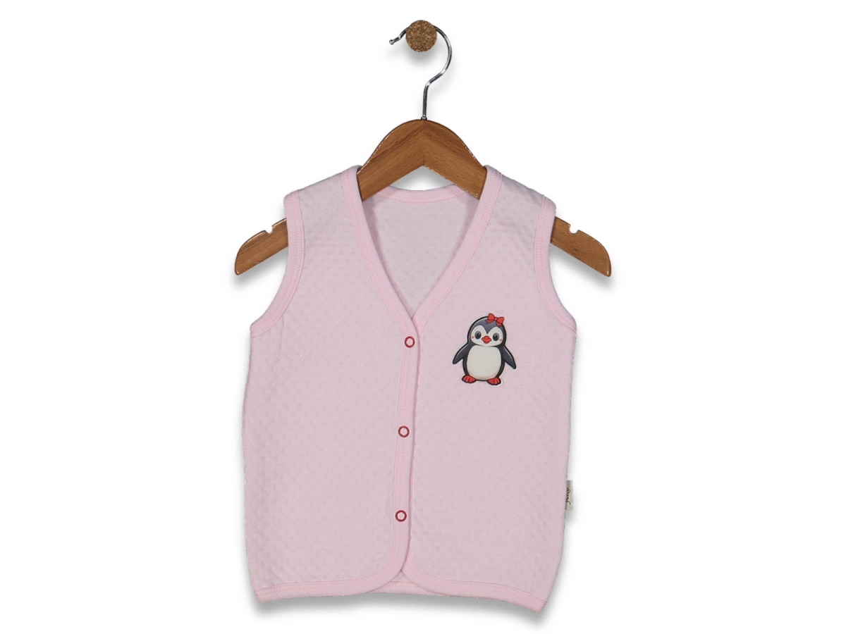 UNISEX 1/3 YAŞ PENGUENLİ KAPİTONE TEK KAT YELEK