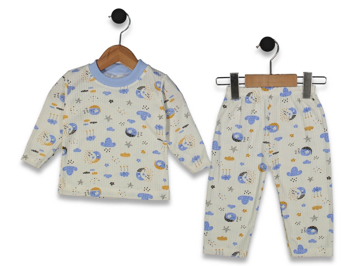 UNISEX 1/3 YAŞ RAPORLU YAGMURLU BULUT PİJAMA