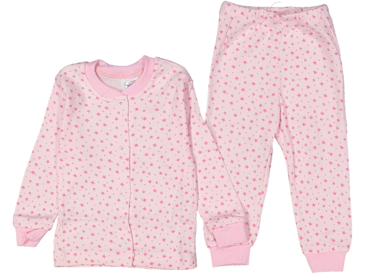 UNISEX 1/3 YAŞ YILDIZ BASKILI ÇITÇITLI PİJAMA TAKIM