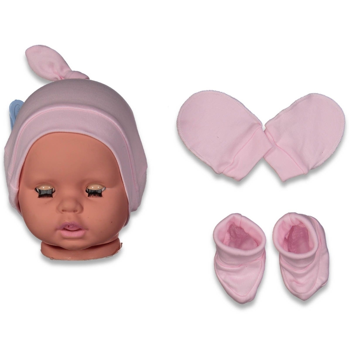 UNISEX 1/6 AY 3 LÜ SET ŞAPKA PATİK ELDİVEN