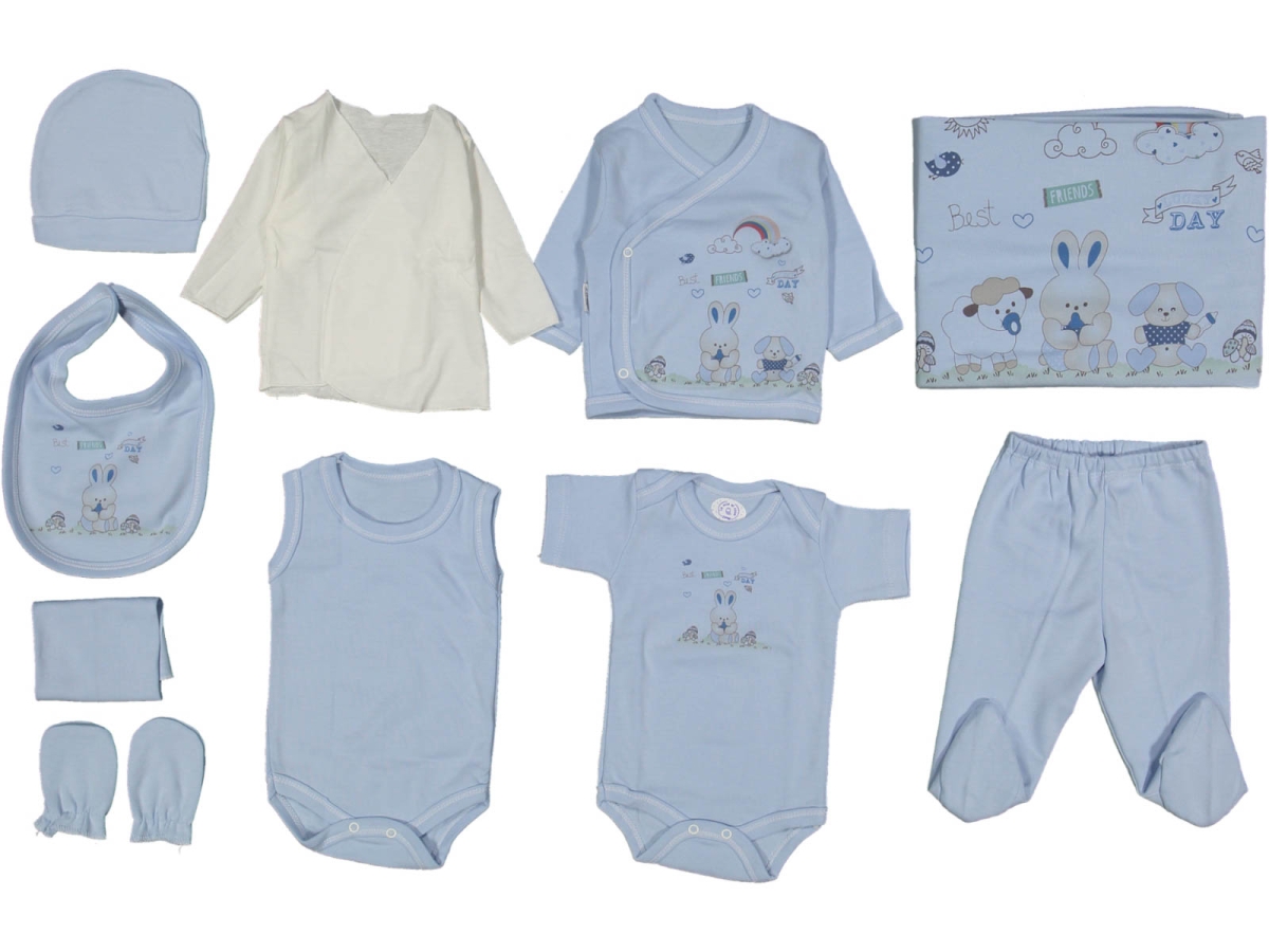 UNISEX 1/6 AY GÖKKUŞAĞI HAYVAN BASKILI 10 LU ZIBIN SET