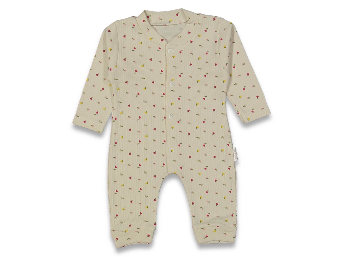 UNISEX 1/6 AY KÜÇÜK LALE MANŞETLİ TULUM 