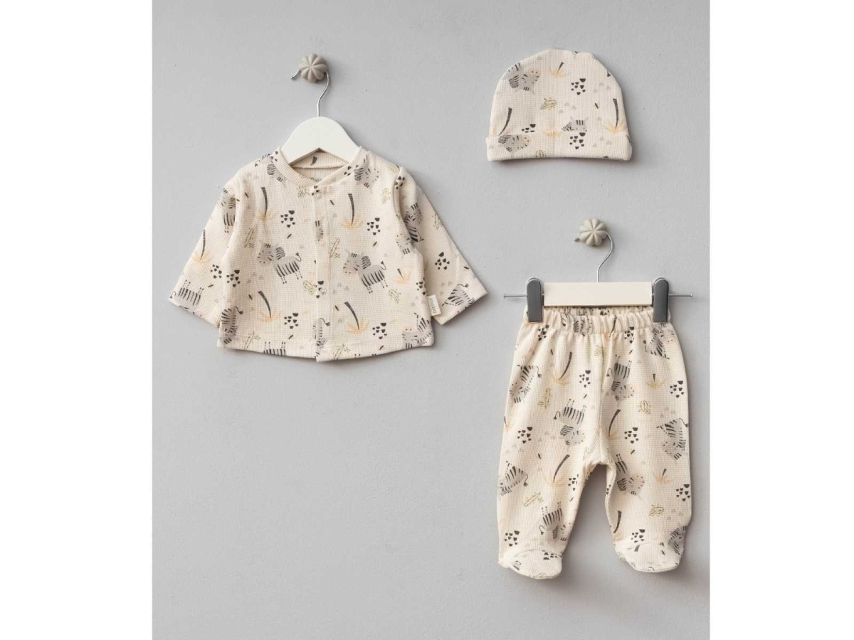 UNISEX 1/6 AY ZEBRA DESEN 3 PARÇA ZIBIN TAKIMI