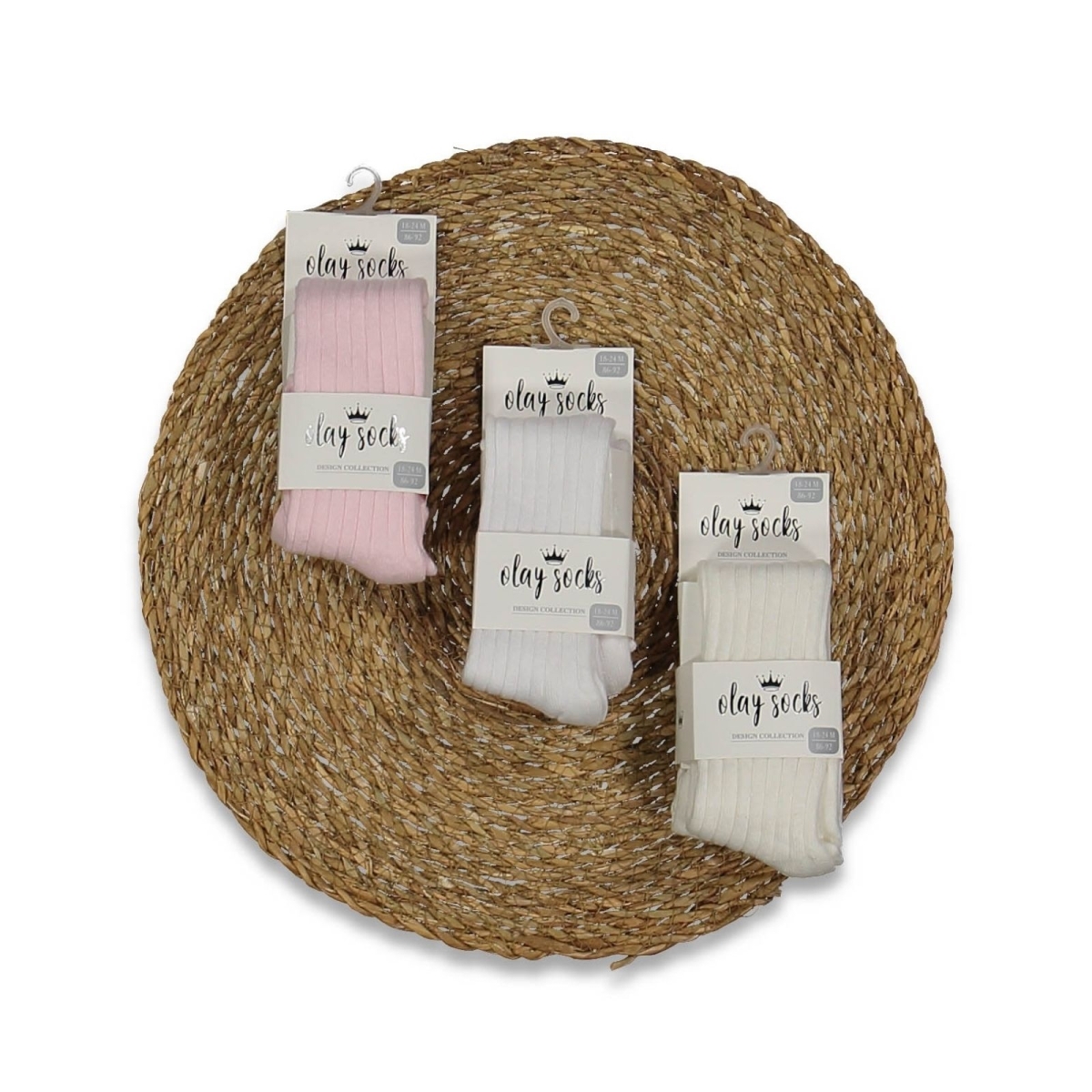 UNISEX 18/24 AY DERBİ DESENLİ BEBEK KÜLOTLU ÇORAP