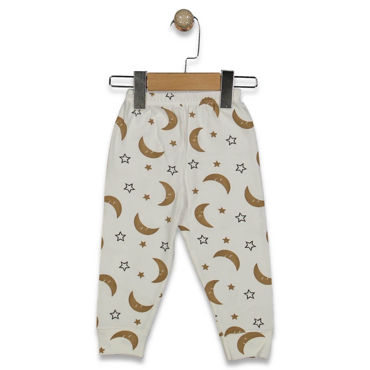 UNISEX 1/9 AY AY YILDIZ DESENLİ MANSETLİ TEK ALT