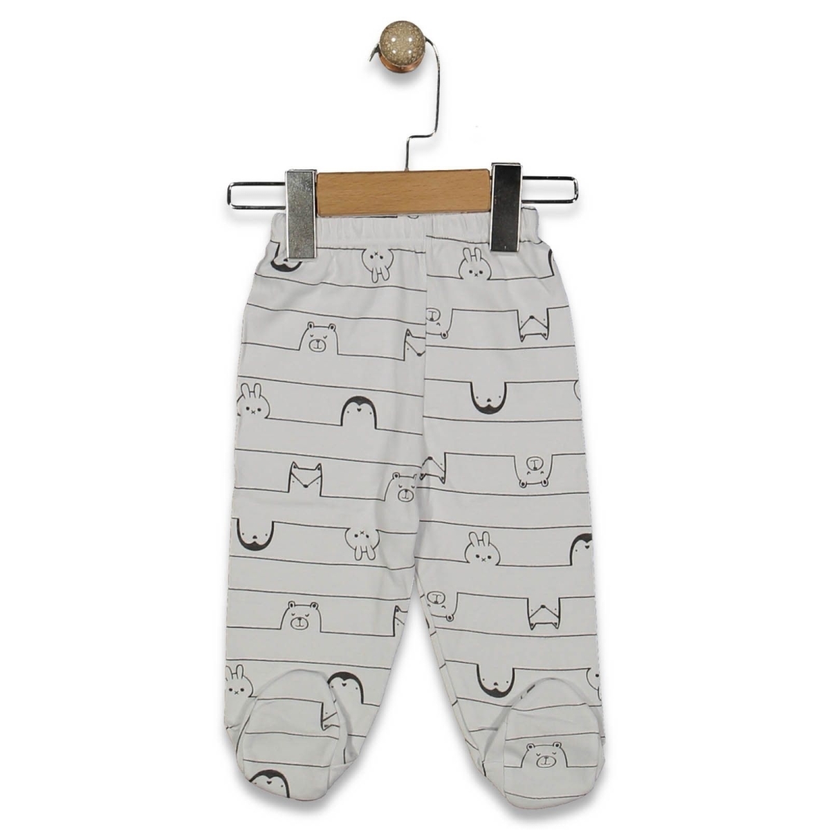 UNISEX 1/9 AY ÇİZGİLİ HAYVAN DESENLİ PATİKLİ TEK A