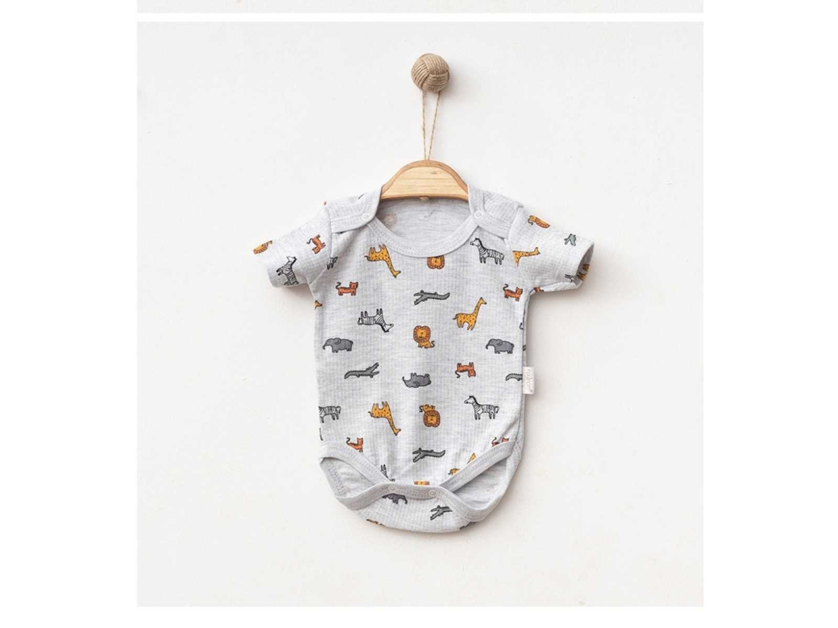 UNISEX 1/9 AY HAYVANLAR ALEMİ YARIM KOL KÜÇÜK BADY
