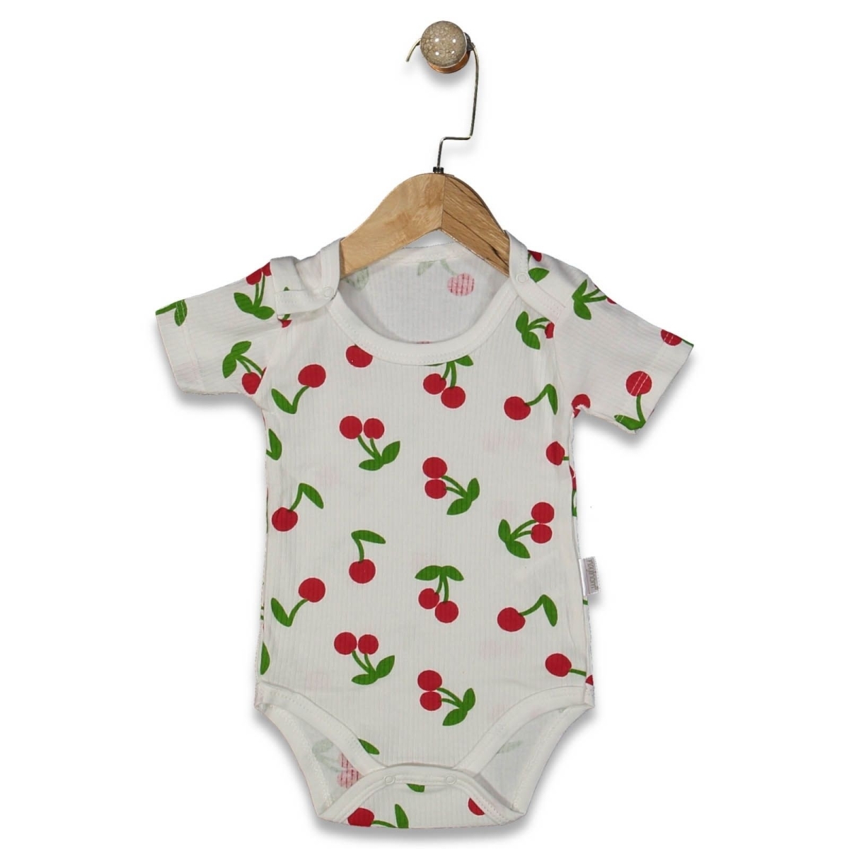 UNISEX 1/9 AY KİRAZLI YARIM KOL KÜÇÜK BADY