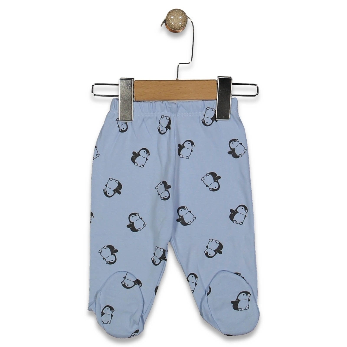 UNISEX 1/9 AY PENGUEN DESENLİ PATİKLİ TEK ALT