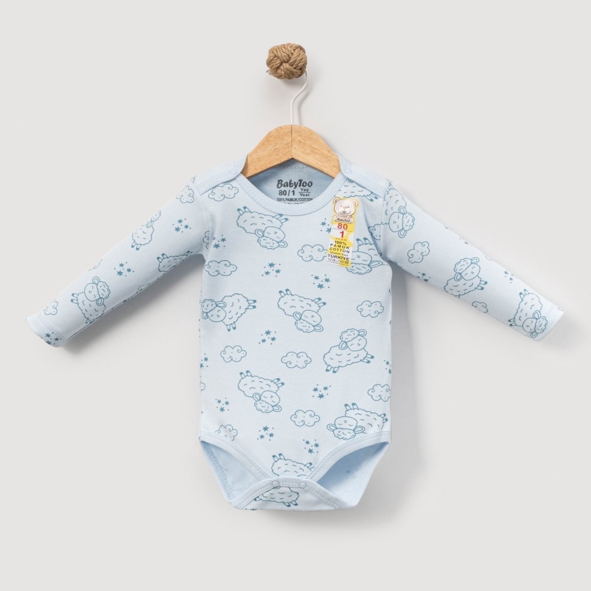 UNISEX 1/9 AY SAFARİ DESENLİ KUCUK UZUNKOL BADİ