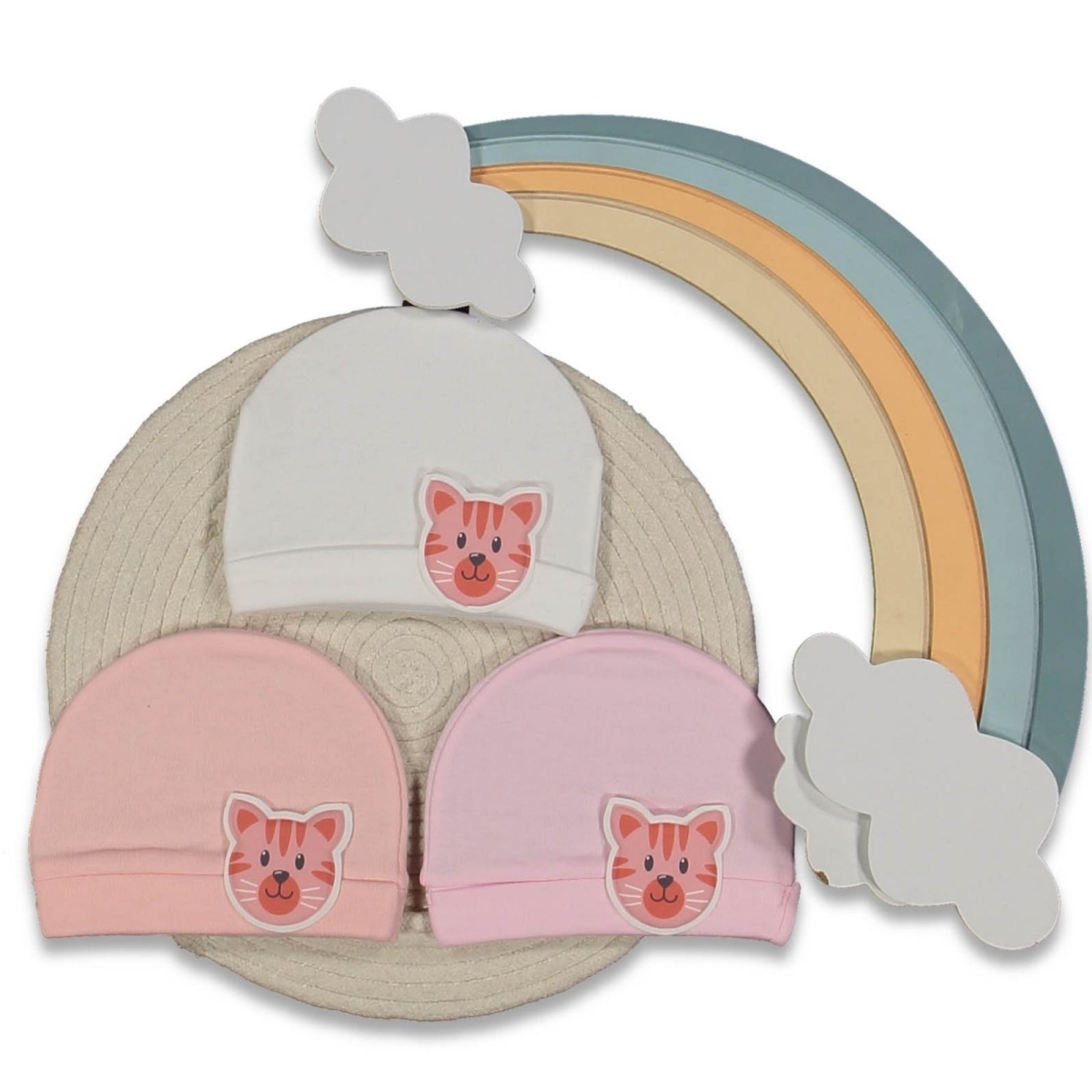 UNISEX 1/9 AY SEVİMLİ KEDİLİ ŞAPKA