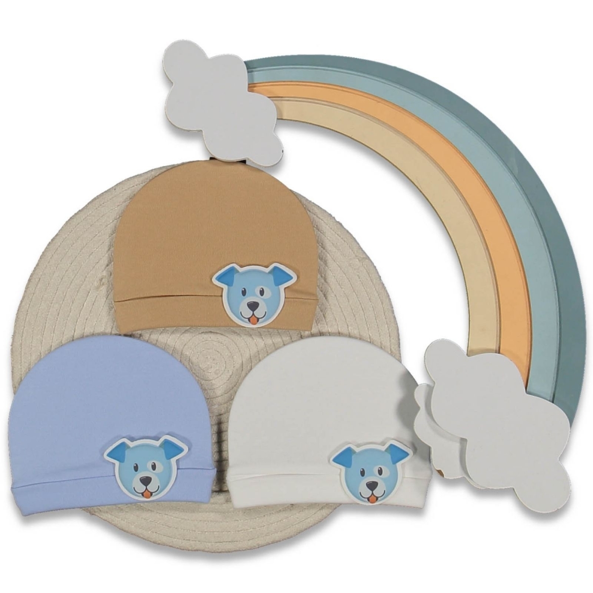 UNISEX 1/9 AY SEVİMLİ KÖPEKLİ ŞAPKA