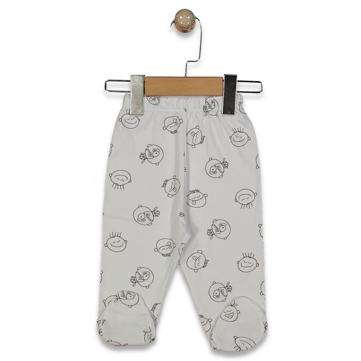 UNISEX 1/9 AY SEVİMLİ SURAT DESENLİ PATİKLİ TEK AL