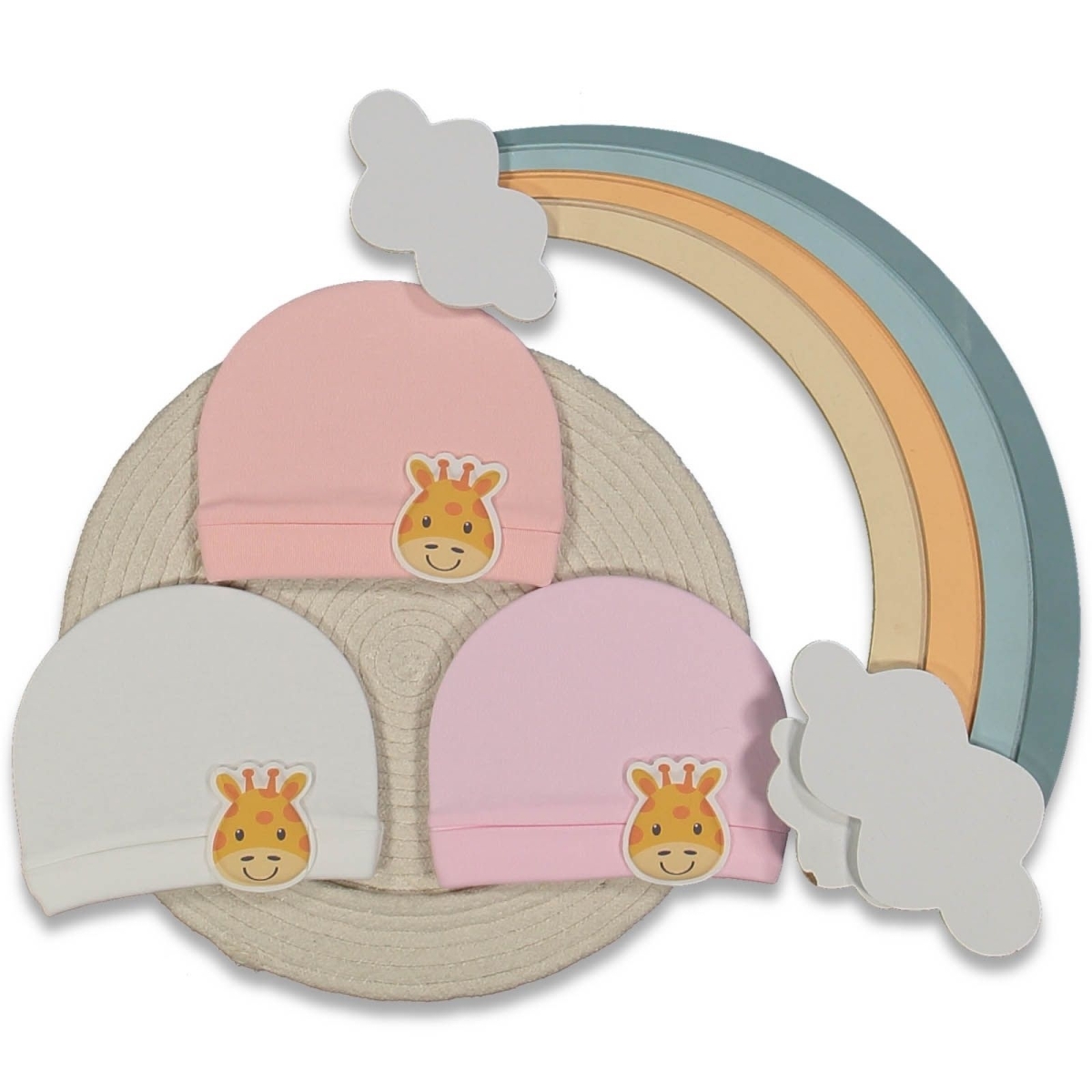 UNISEX 1/9 AY SEVİMLİ ZÜRAFALI ŞAPKA