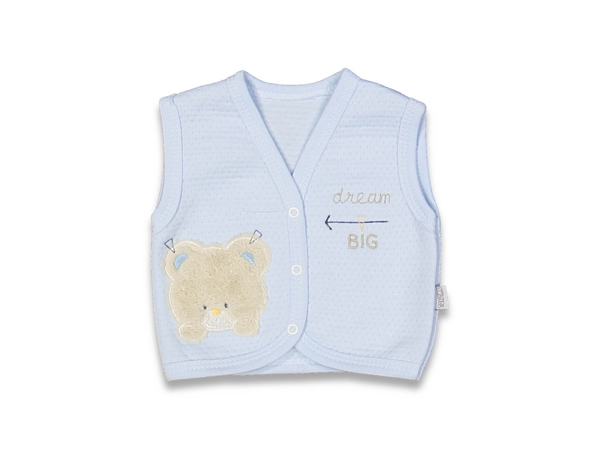 UNISEX 1/9 AY TÜYLÜ AYI KAFALI YELEK