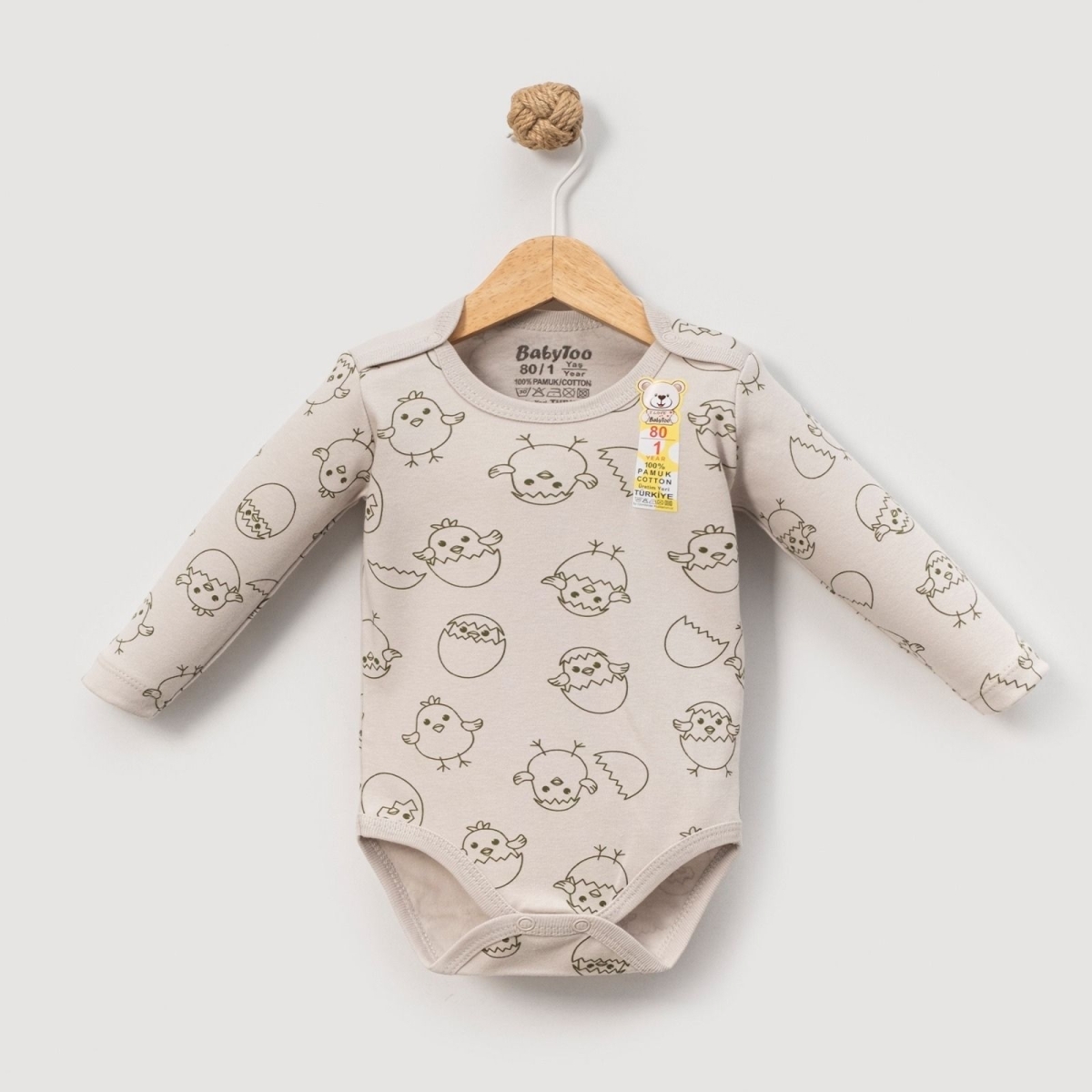 UNISEX 1/9 AY YENİ CİVCİV DESENLİ KUCUK UZUNKOL BA