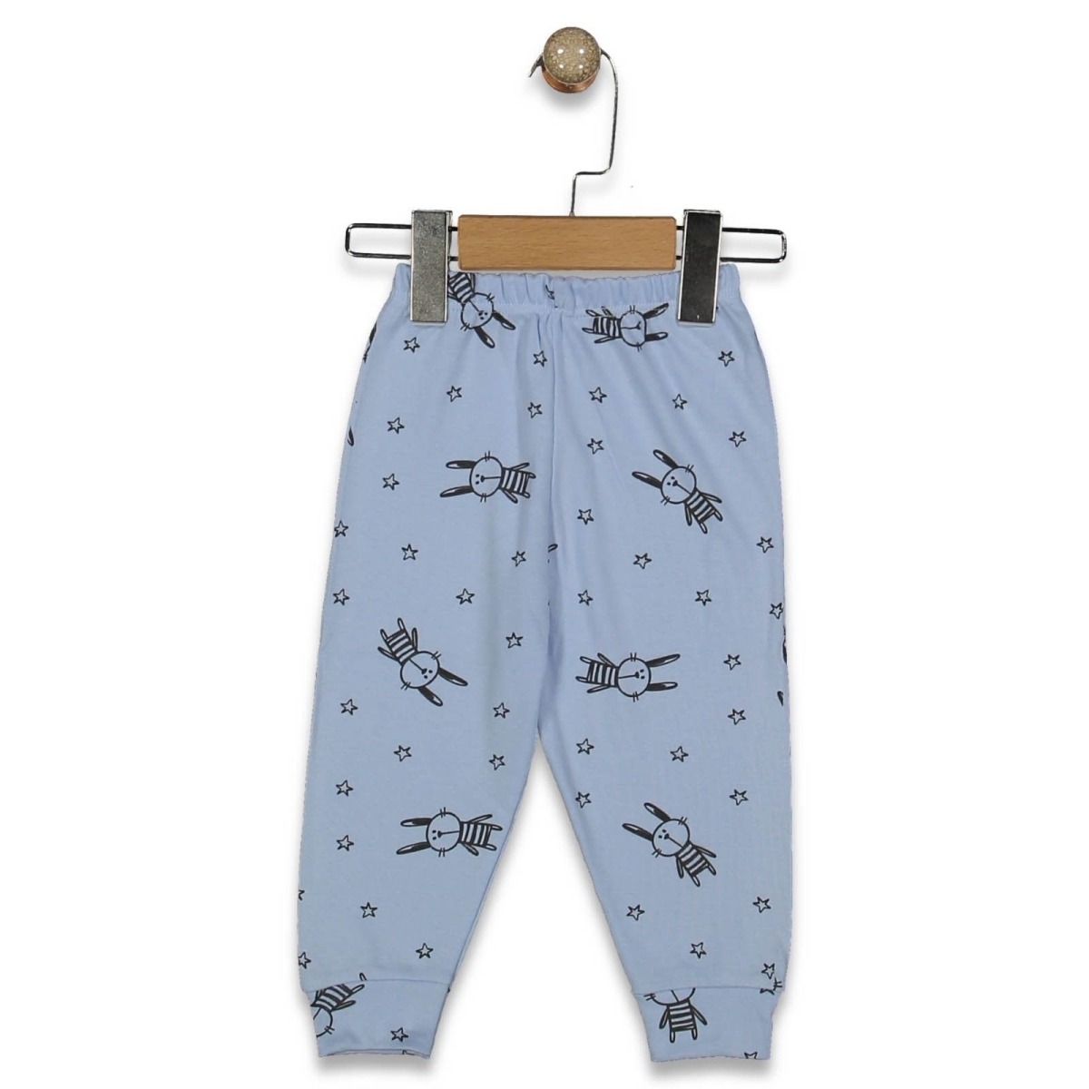 UNISEX 1/9 AY YILDIZLI TAVSAN DESENLİ MANSETLİ TEK