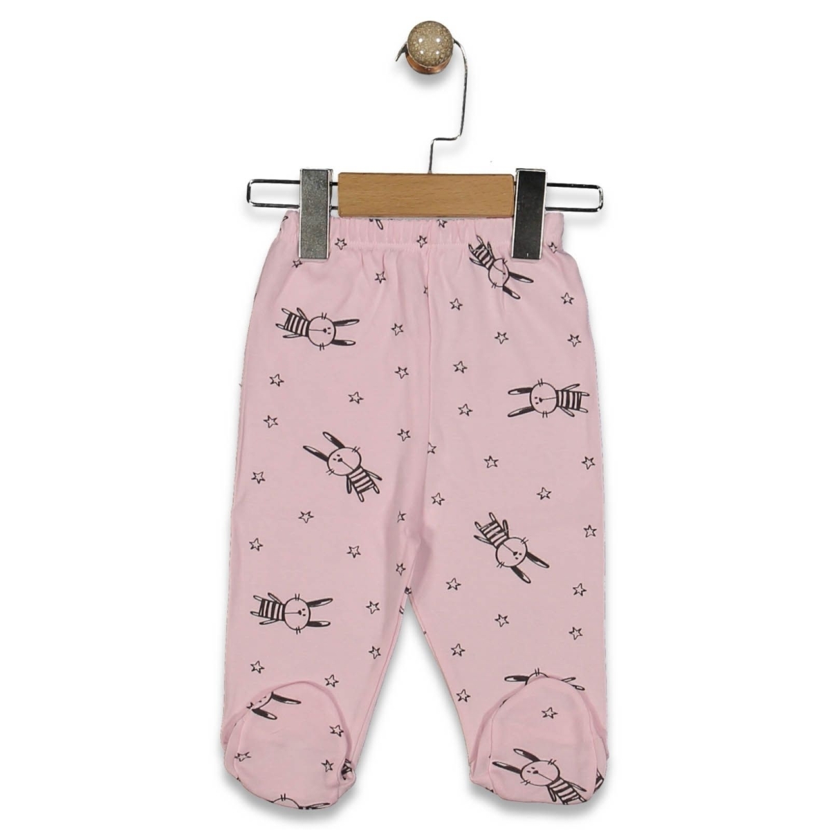 UNISEX 1/9 AY YILDIZLI TAVSAN DESENLİ PATİKLİ TEK