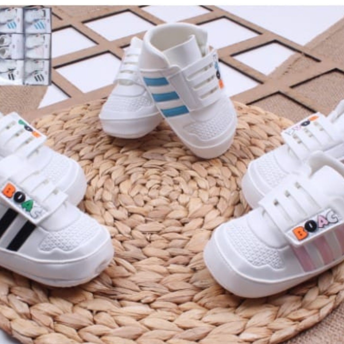 UNISEX 3/12 AY BOAC 3 ÇİZGİLİ CIRTLI AYAKKABI