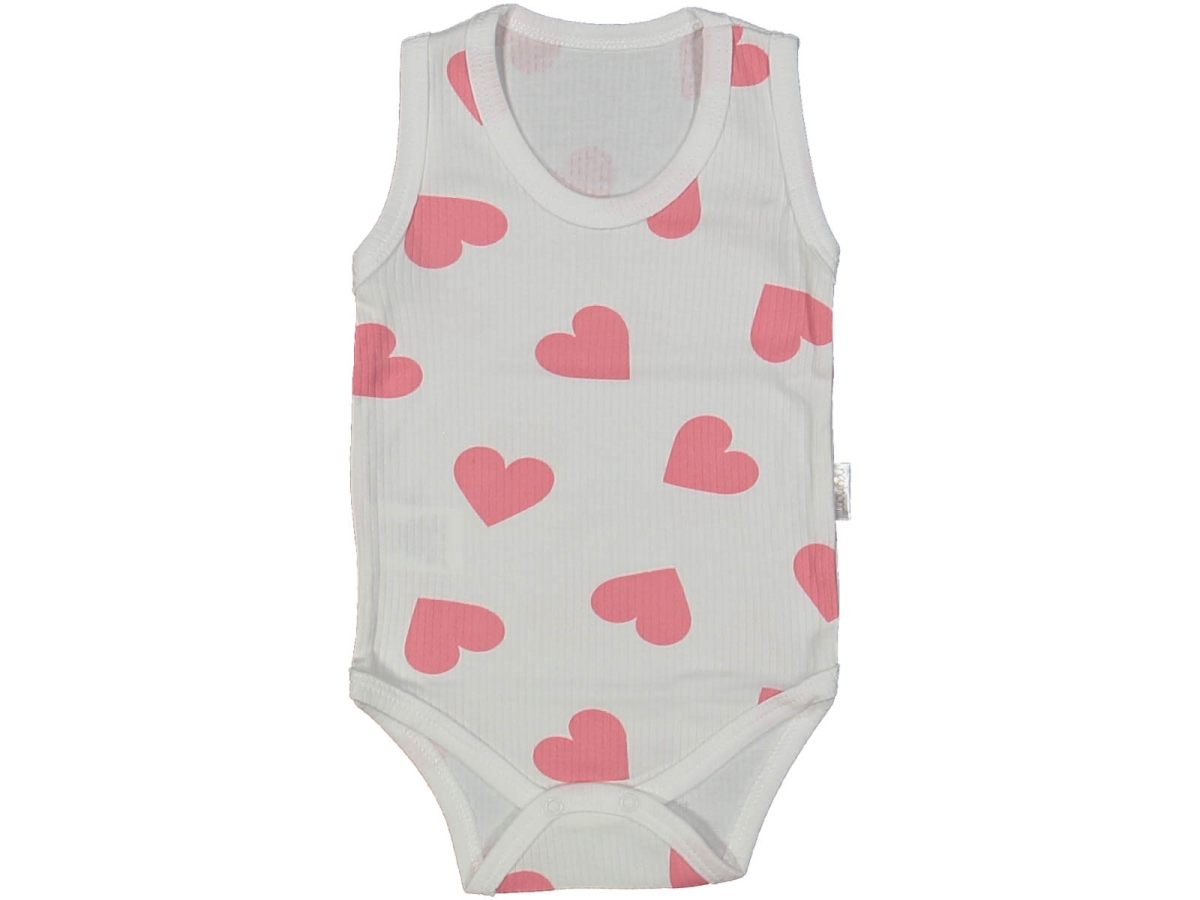 UNISEX 3/12 AY BÜYÜK KALP ASKILI KÜÇÜK BADİ