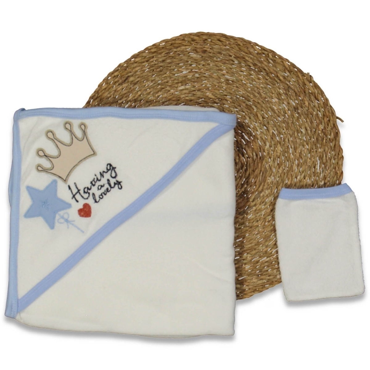 UNISEX 3/12 AY TAÇ NAKIŞLI HAVLU SİLGİ