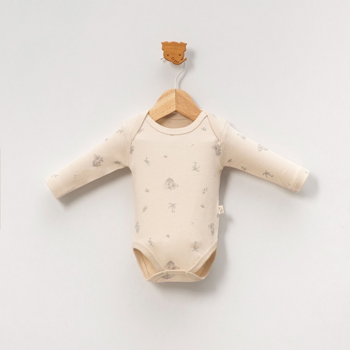 UNISEX 3/18 AY KOALA BASKILI UZUN KOLLU 5’Lİ BADİ