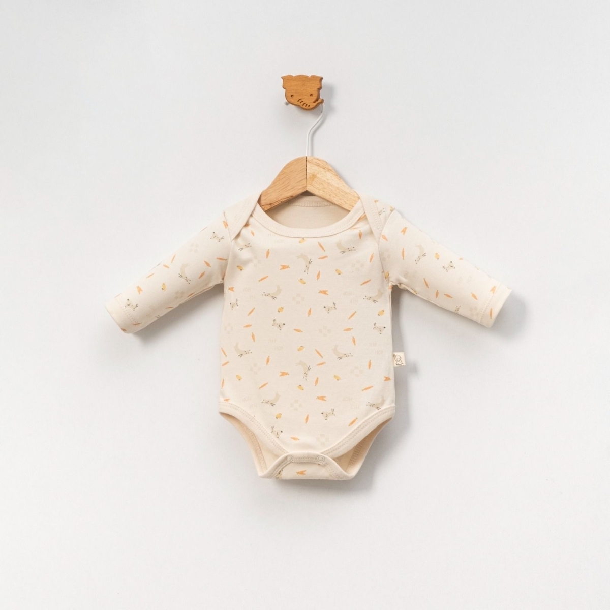 UNISEX 3/18 AY TAVŞAN BASKILI ORGANİK BADİ