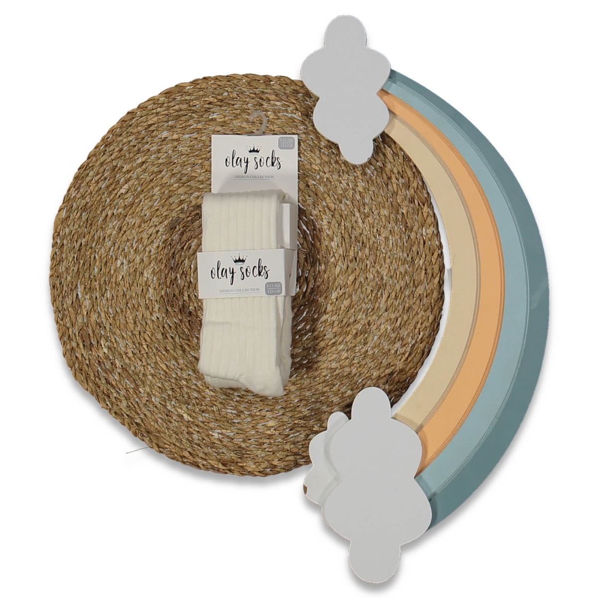 UNISEX 3/5 YAŞ BEYAZ RENKLİ DERBİ DESENLİ ÇOCUK KÜ