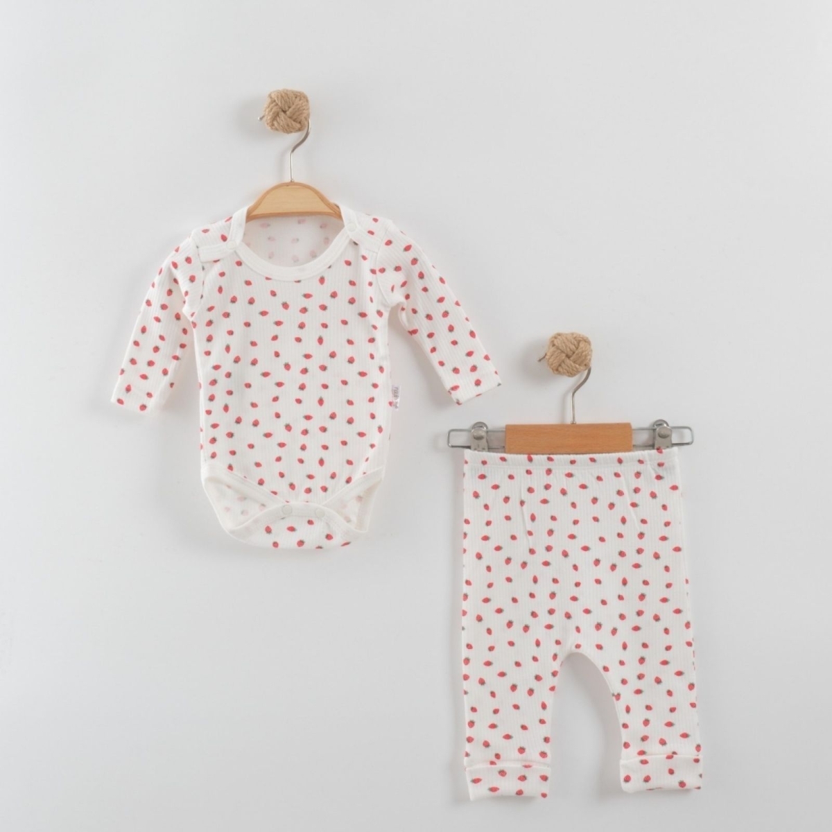 UNISEX 3/6  AY MİNİK ÇİLEK İKİLİ BADİ