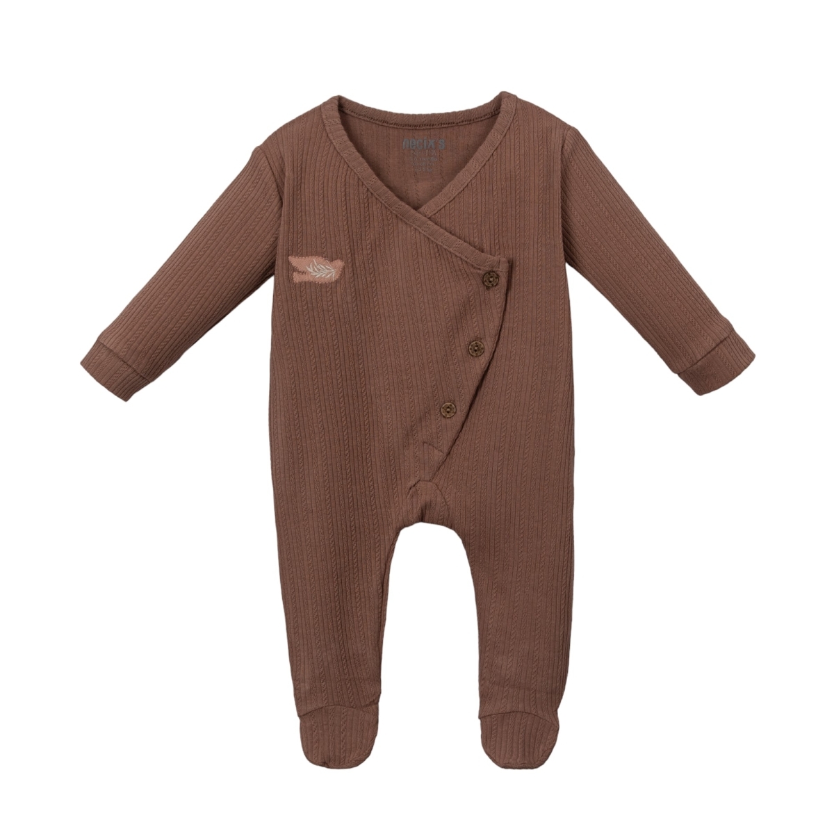 UNISEX 3/6 AY MONO YANDAN DÜĞMELİ SOFT TULUM