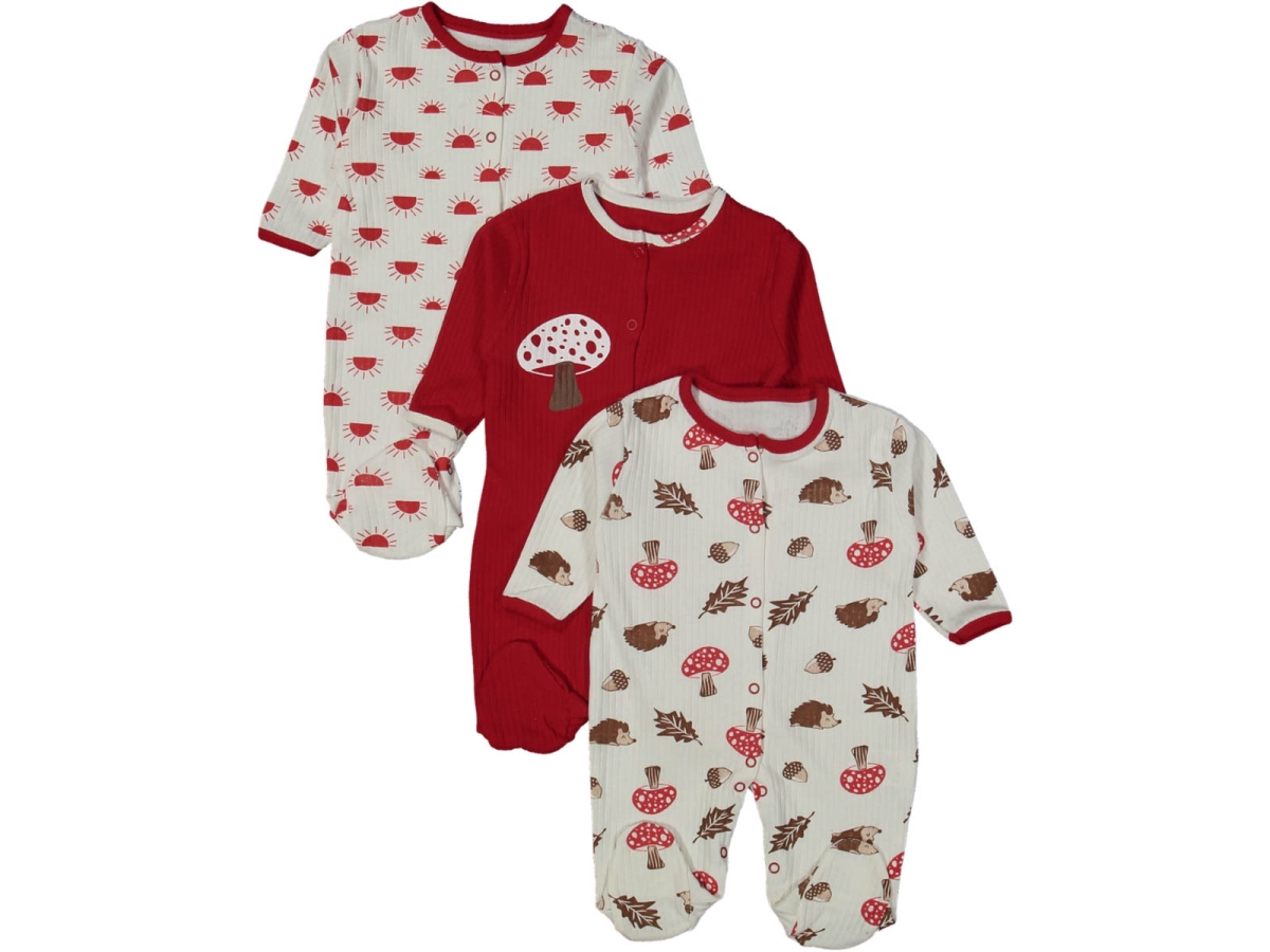 UNISEX 3/9 AY ÇITÇITLI MANTAR BASKILI TULUM