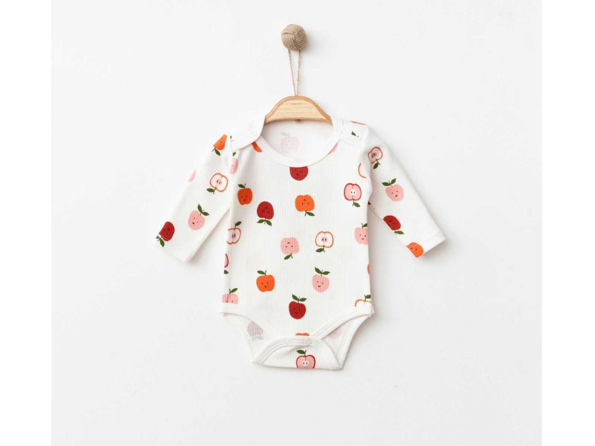 UNISEX 3/9 AY ELMALI KOLLU KÜÇÜK BADY