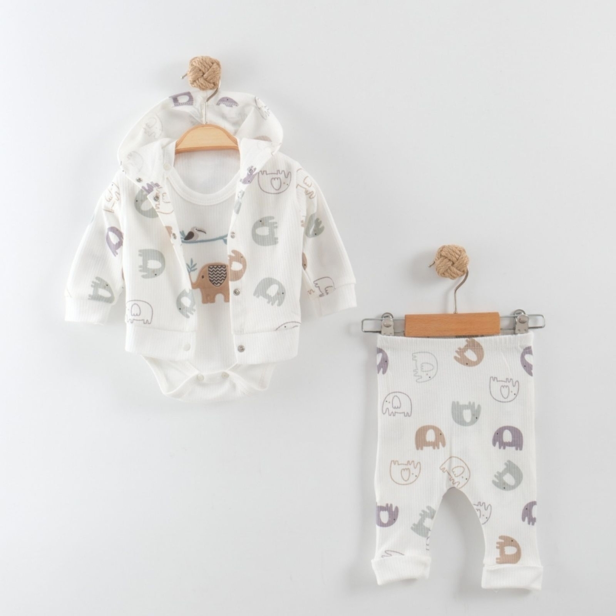 UNISEX 3/9 AY FİL 3&#039;LÜ TAKIM