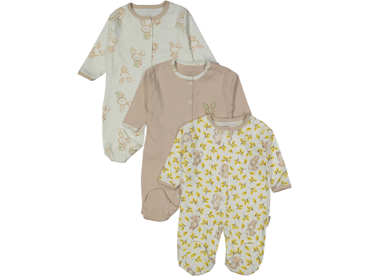 UNISEX 3/9 AY PATİKLİ ÇITÇITLI ÇİÇEKLİ TAVŞAN TULU