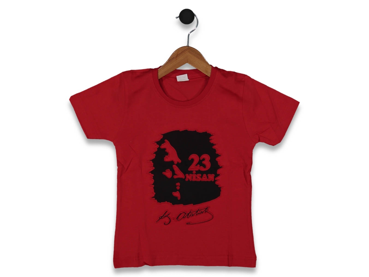 UNISEX 5/8 YAŞ ATATÜRK 23NİSAN BASKI TİŞÖRT