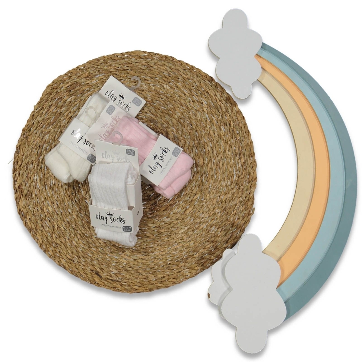 UNISEX 6/12 AY DERBİLİ ÇİZGİ KÜLOTLU ÇORAP