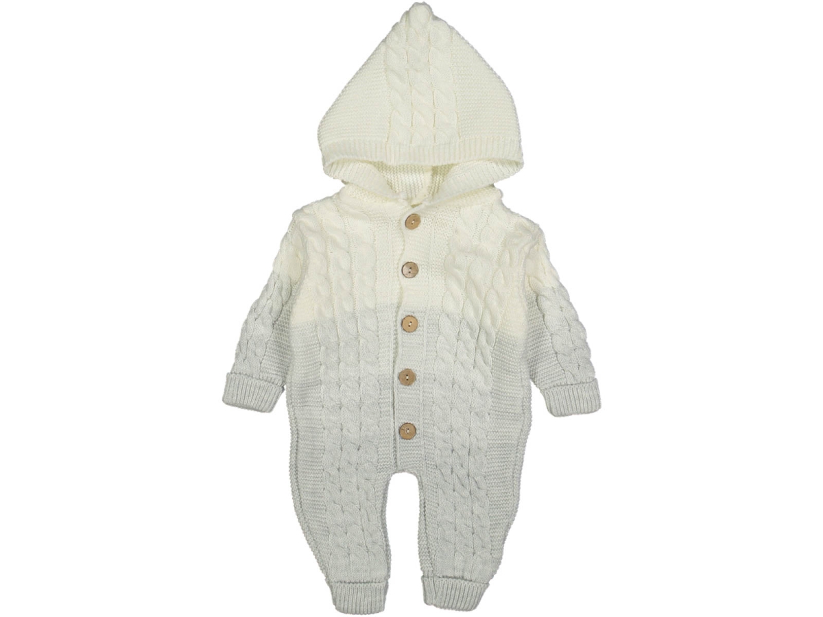 UNISEX 6/12 AY İKİ RENKLİ KAPŞONLU TULUM