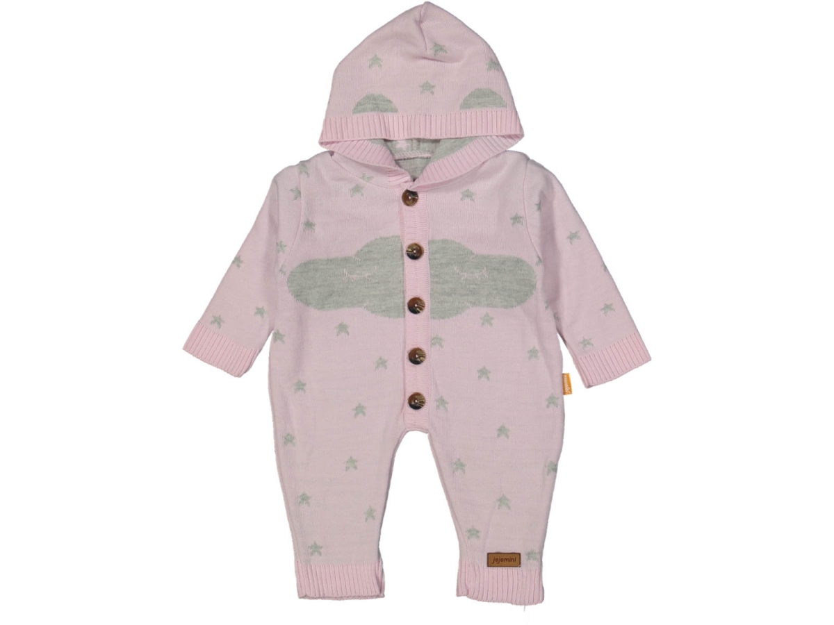 UNISEX 6/12 AY KAPŞONLU YILDIZLI TRİKO TULUM