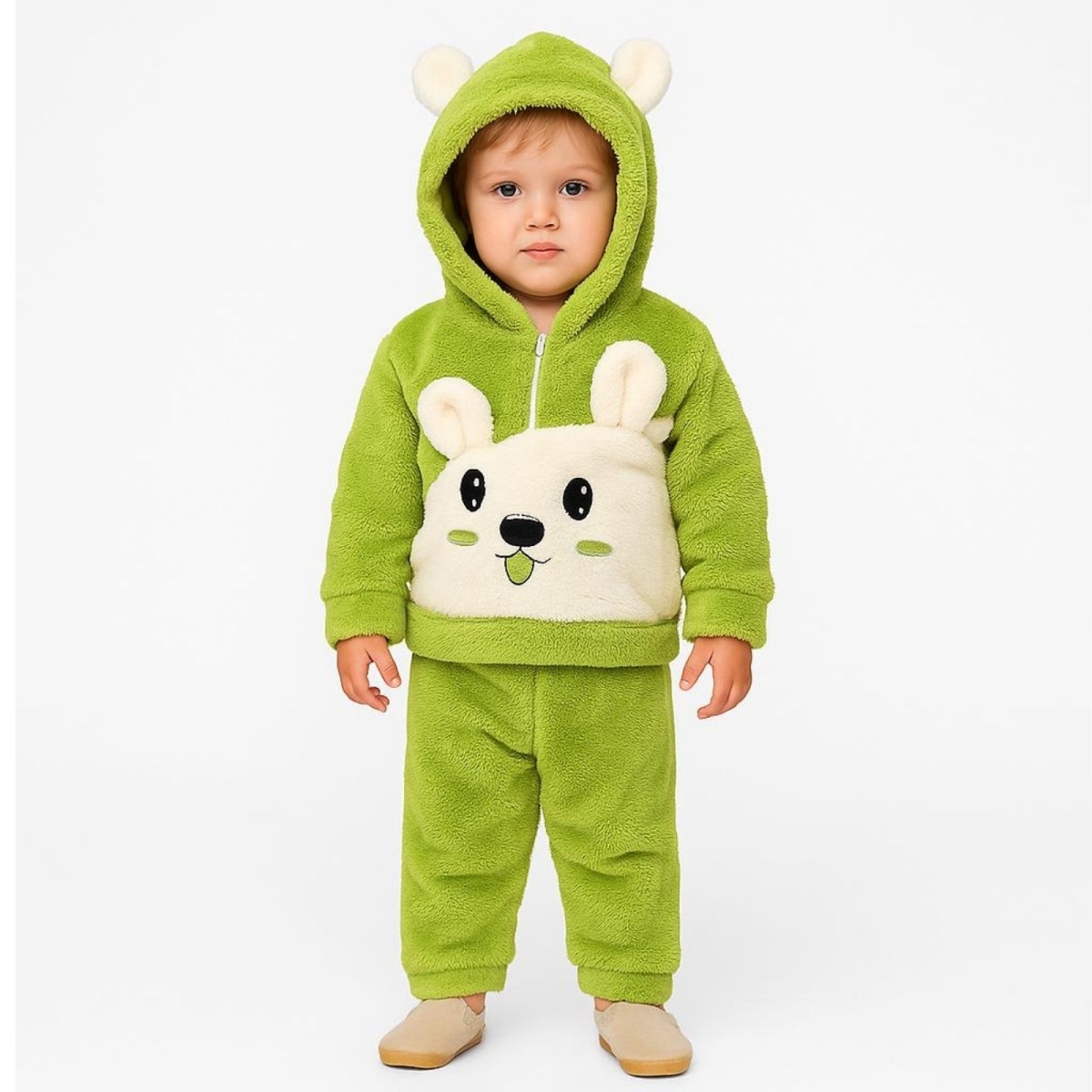 UNISEX 6/12 AY TAVŞAN NAKIŞLI KAPŞONLU WELSOFT TAK