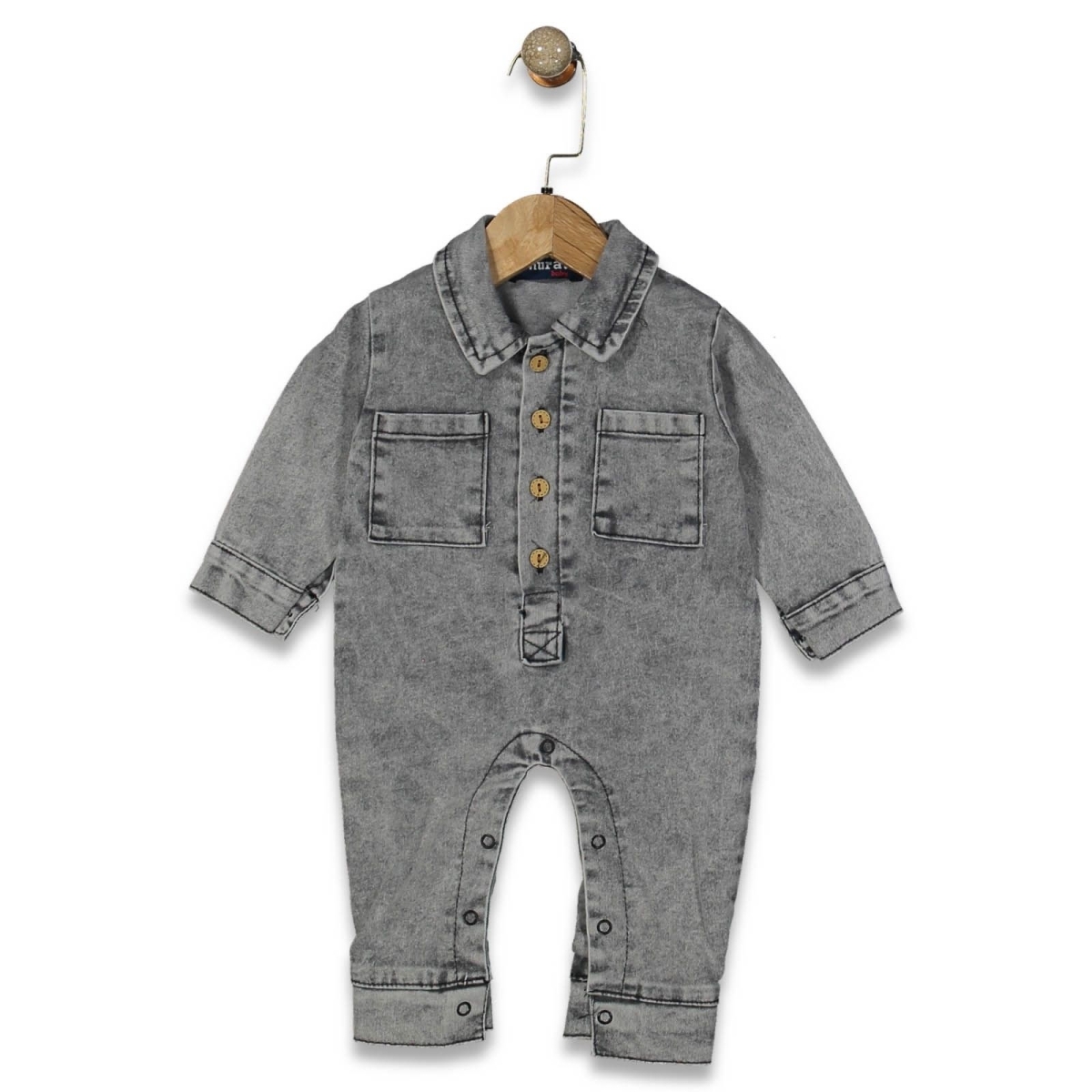 UNİSEX 6/18 AY AÇIK CEP DÜĞMELİ KOT  TULUM