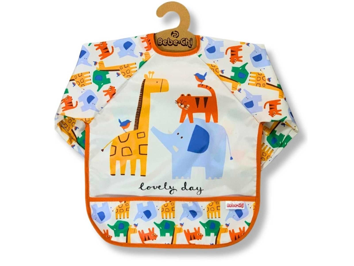 UNISEX 6/24 AY FİL ZÜRAFA DESEN KOLLU MAMA ÖNLÜĞÜ