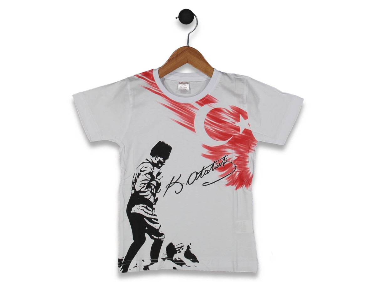 UNISEX 9/12 YAŞ ATAÜRK İMZA BASKILI TİŞÖRT