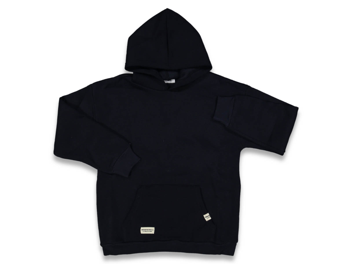 UNISEX 9/12 YAŞ KANGURU CEPLİ KAPŞONLU 3 İP SWEAT