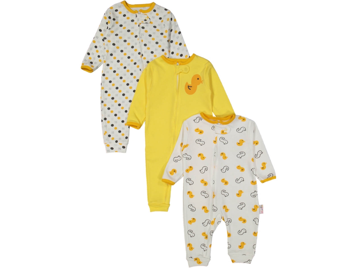 UNISEX 9/18 AY FERMUARLI ÖRDEK BASKILI TULUM