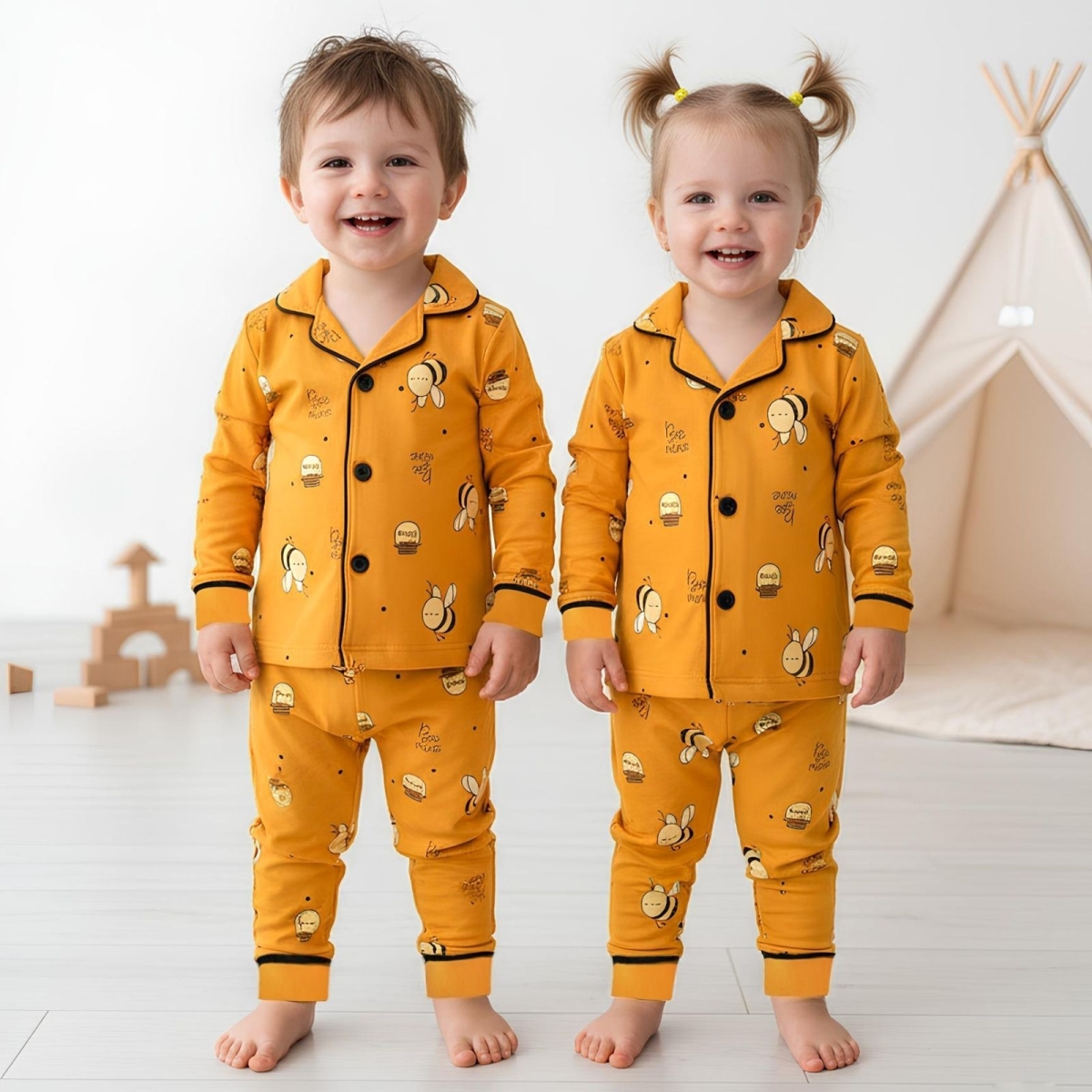 UNISEX 9/24 AY ARI BASKILI AYLIK PİJAMA TAKIM